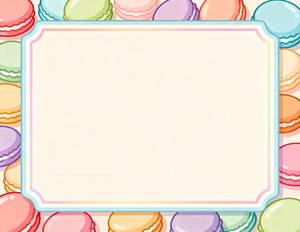 Pastel Macaron Border Certificate Frame