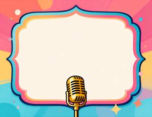 Vibrant Retro Microphone Performance Theme