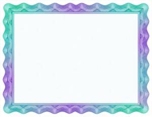 Iridescent Guilloché Border Certificate Template