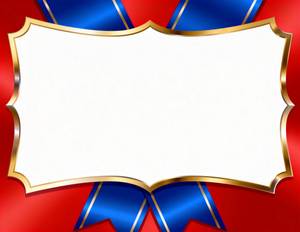 Regal Red and Blue Ribbon Certificate Theme
