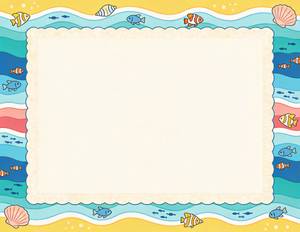 Cheerful Underwater Ocean Border Theme
