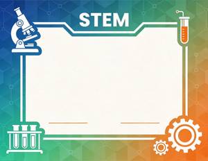 Modern STEM Gradient Certificate Template