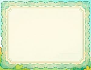 Pastel Green Nature-Inspired Certificate Border